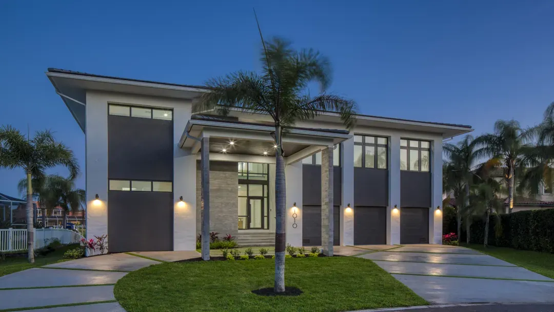 Front Fascia of Custom Home Piano